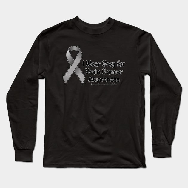 Wear Grey for Brain Cancer Awareness Long Sleeve T-Shirt by Neuro Endurance Sports Foundation